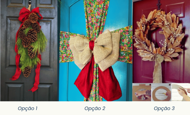 enfeite de canto batente porta natal papai noel