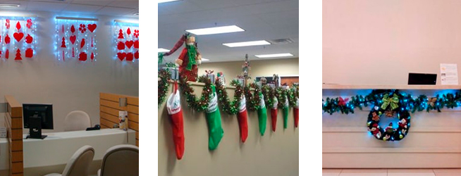 decoração de natal para escritório elegante