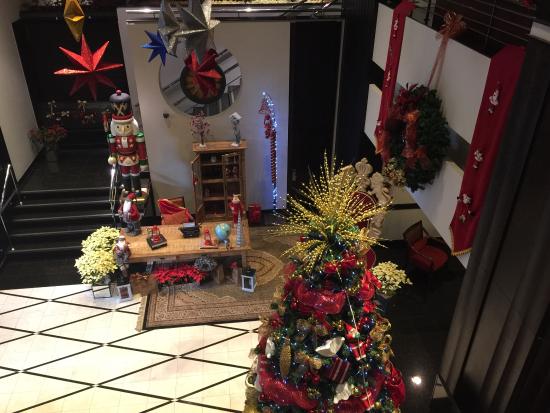 decoração de natal para recepção de clínica