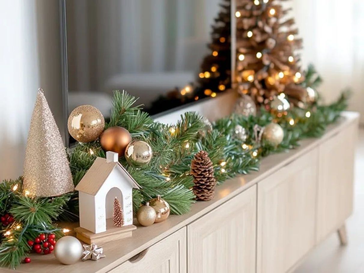 árvore de natal branca para recepção