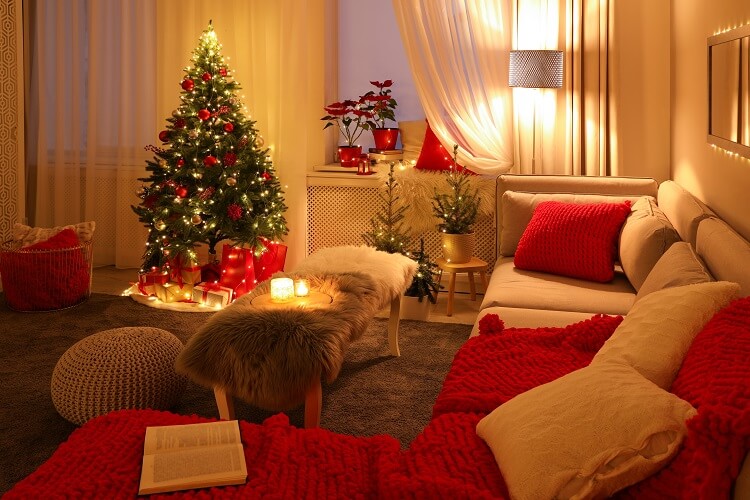 decoração de natal para sala pequena e barata