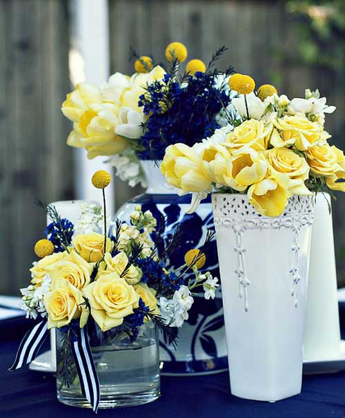 quanto custa decoração noivado azul e branco