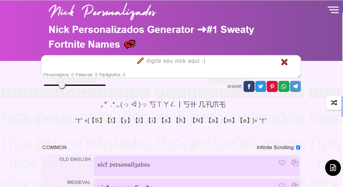 decoração de nome ff