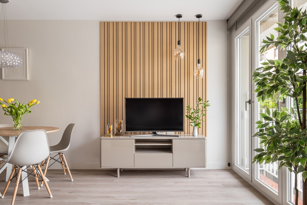 decoração de painel de tv