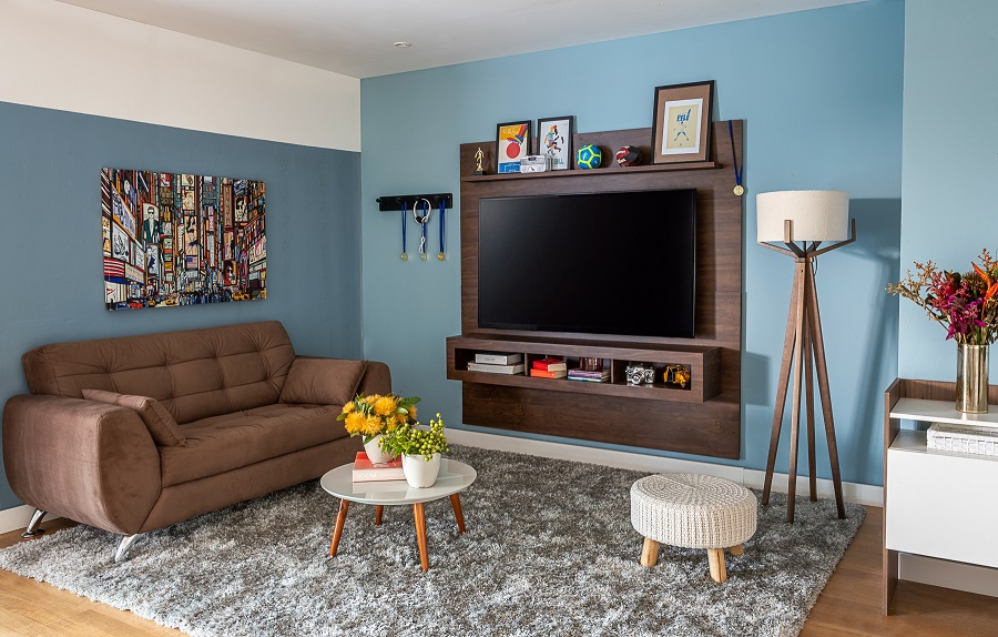 ideias criativas para decorar painel de tv