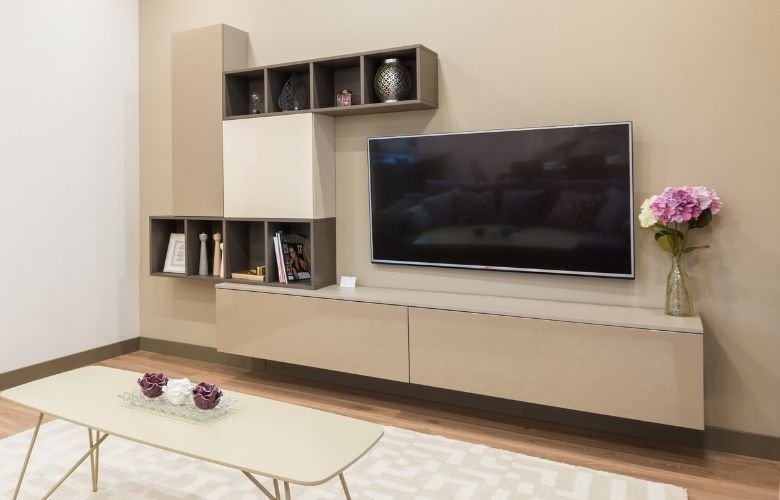 decoração de painel de tv