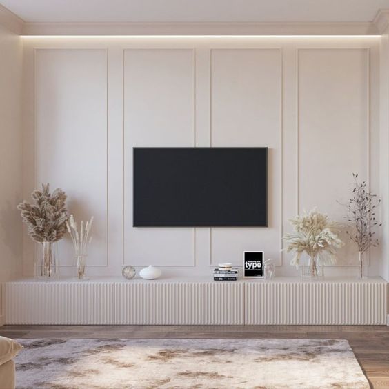 ideias criativas para decorar painel de tv