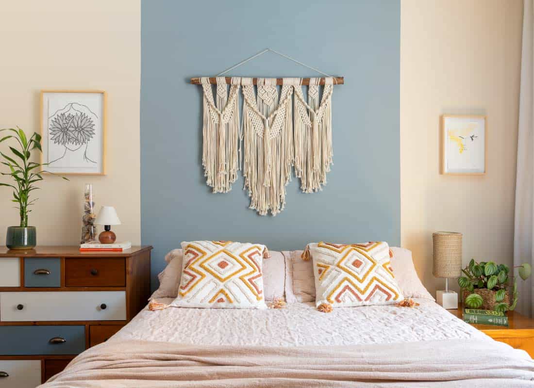 decoração de parede de quarto simples