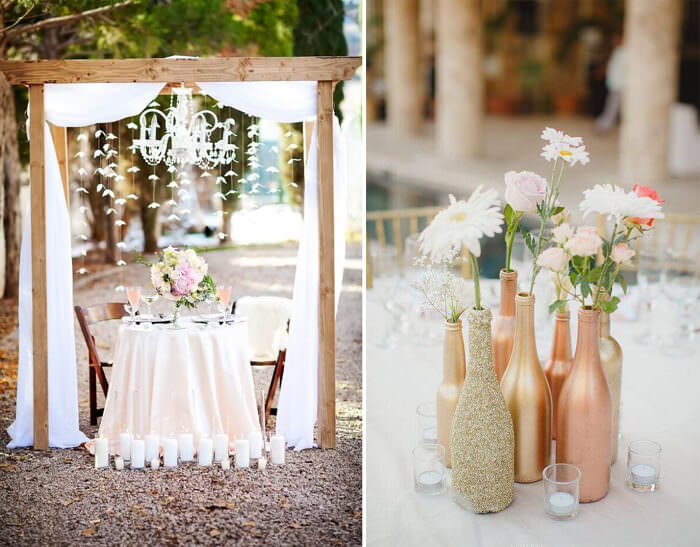 decoração de parede para casamento simples