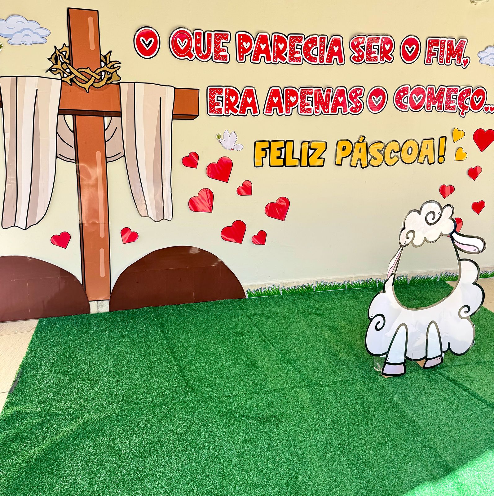 decoração altar páscoa igreja