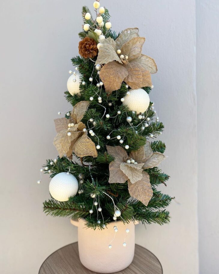 como decorar pinheiro de natal pequeno