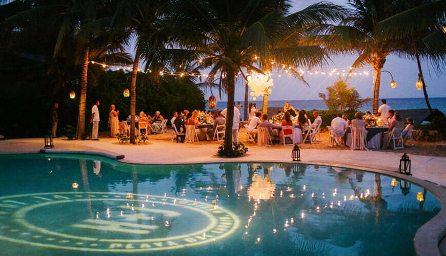 custo decoração piscina casamento dia simples