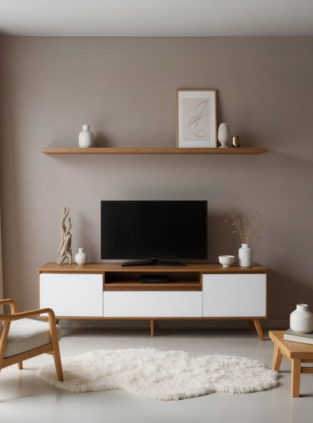 ideias de prateleiras para sala de TV