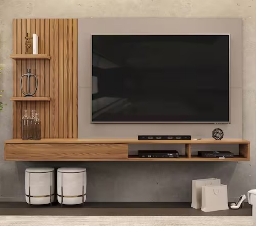 organização prateleira sala de TV