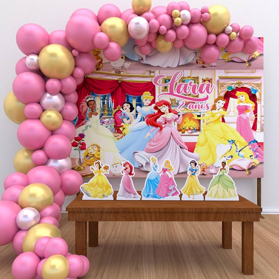painel sublimado festa princesa