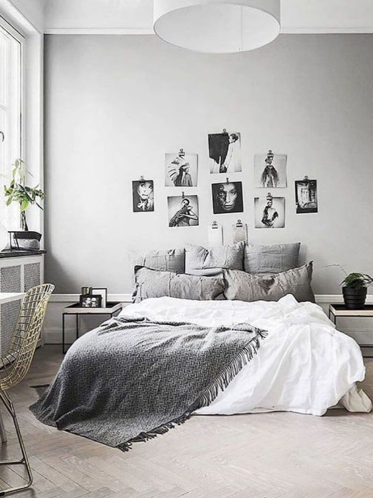 ideias criativas para decorar quarto com fotos