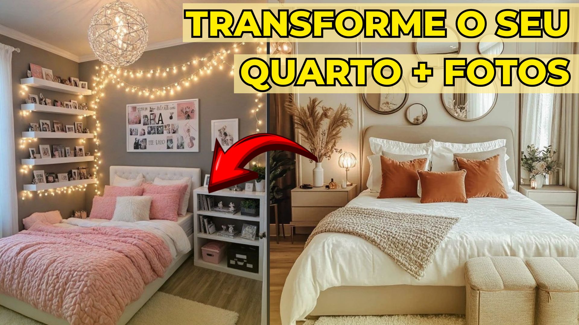 ideias criativas para decorar quarto com fotos
