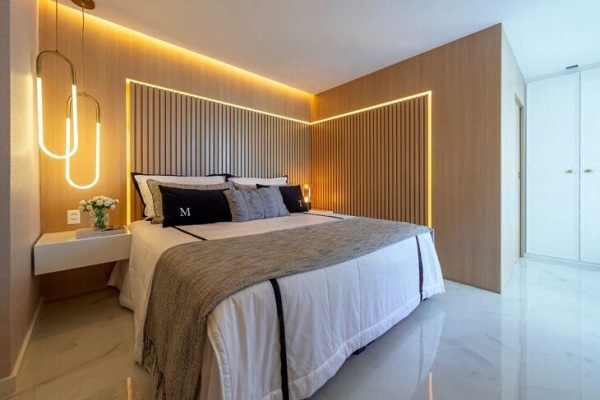 decoração de quarto com led