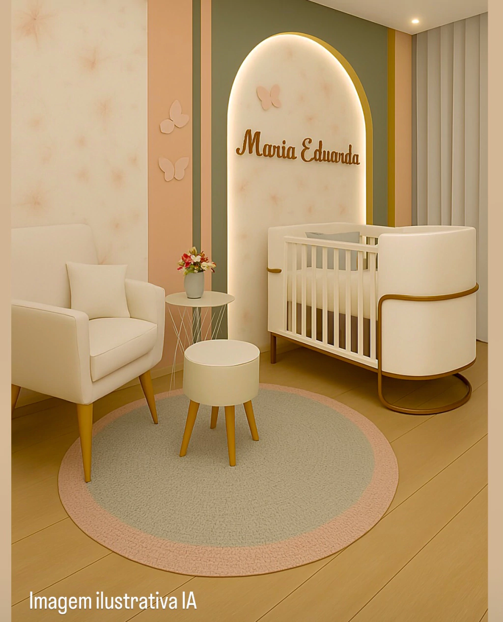 decoração quarto bebê menina clássico romântico