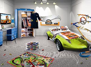 decoração de quarto hot wheels