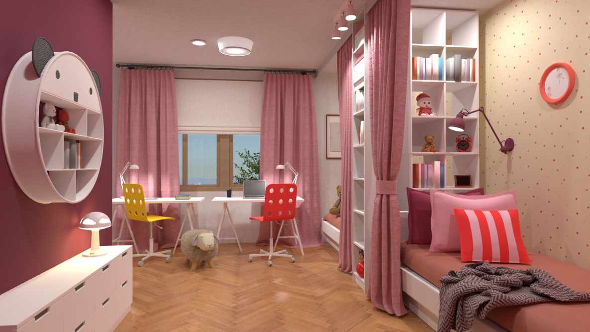 decoração quarto infantil feminino pequeno