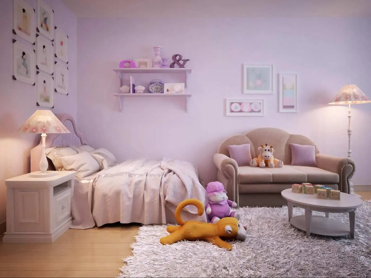 móveis planejados quarto infantil feminino simples