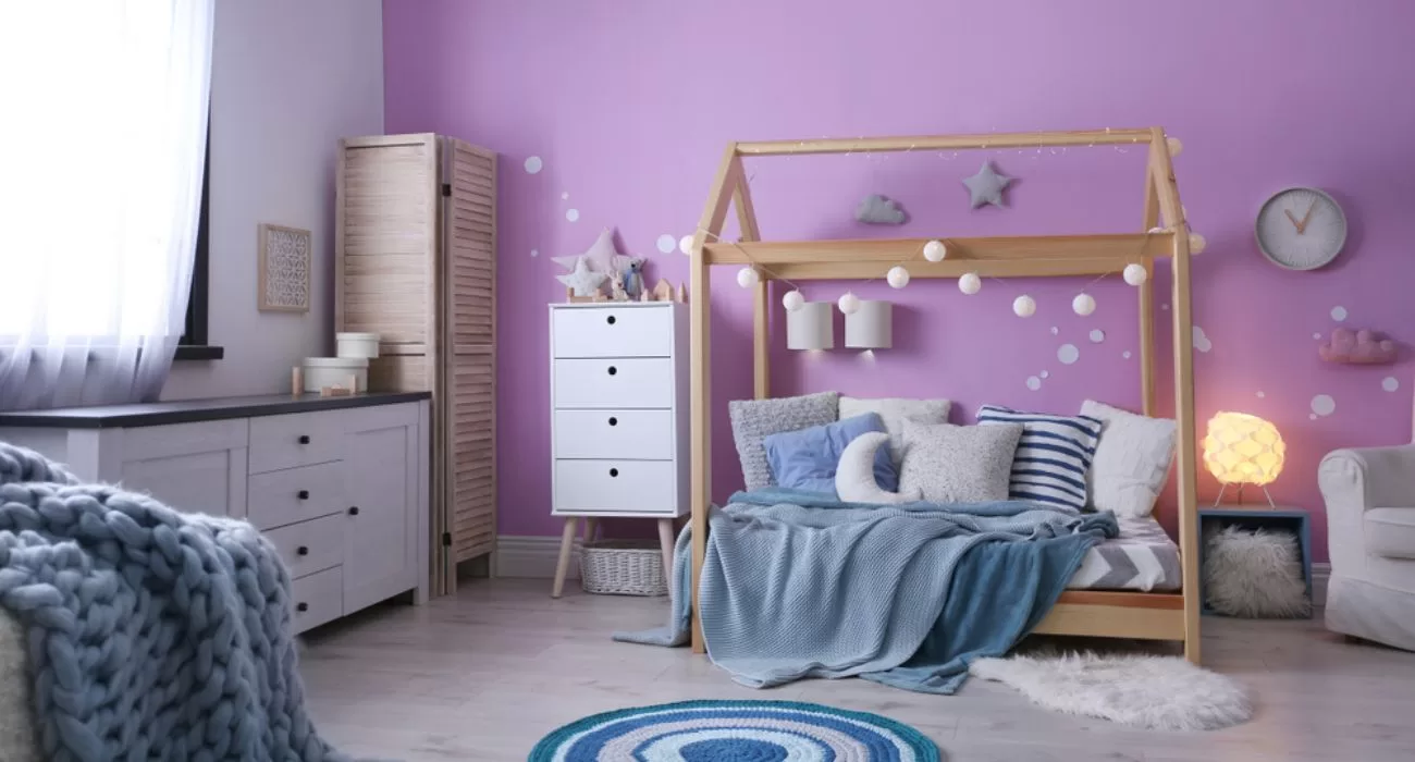 pintura meia parede quarto infantil