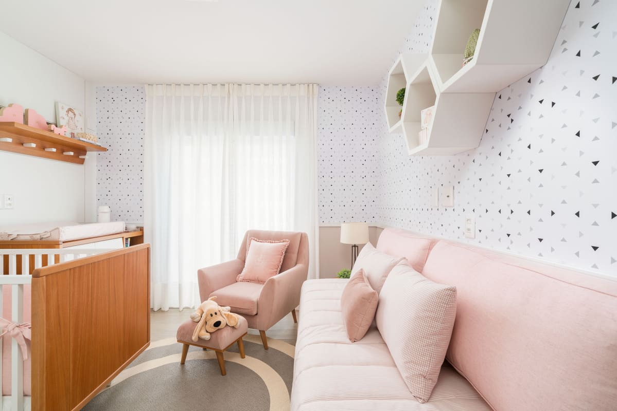 móveis planejados quarto infantil feminino simples