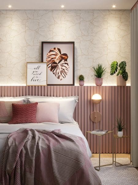 decoração de parede de quarto de casal