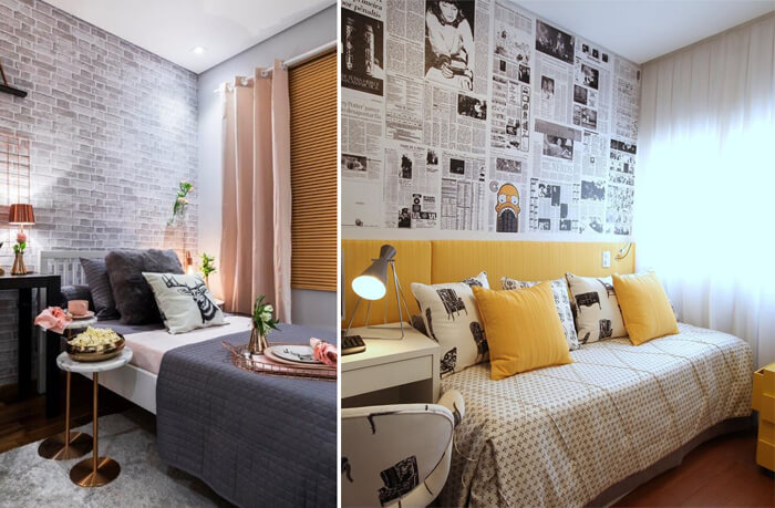 decoração de parede de quarto de casal