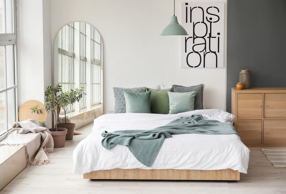 decoração de parede de quarto de solteiro