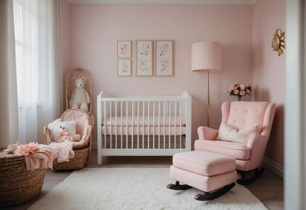 decoração de quarto recem nascido feminino