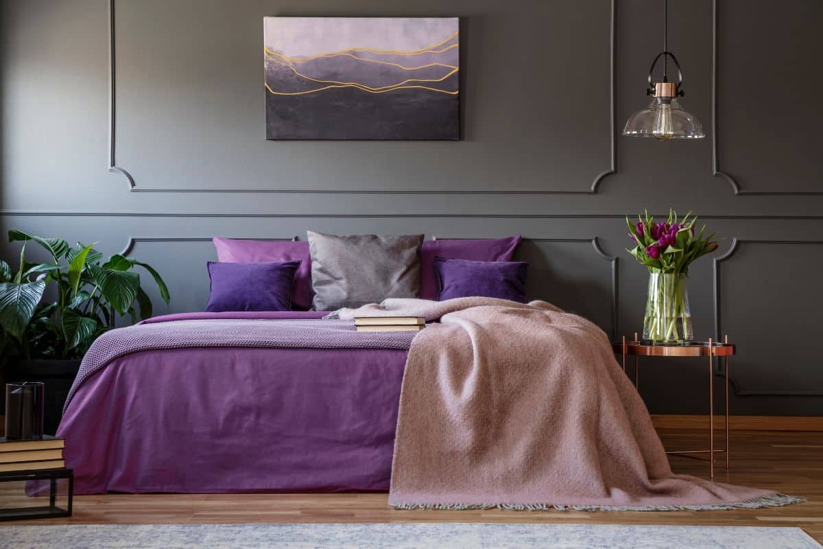 ideias de decoração de quarto roxo para inspiração