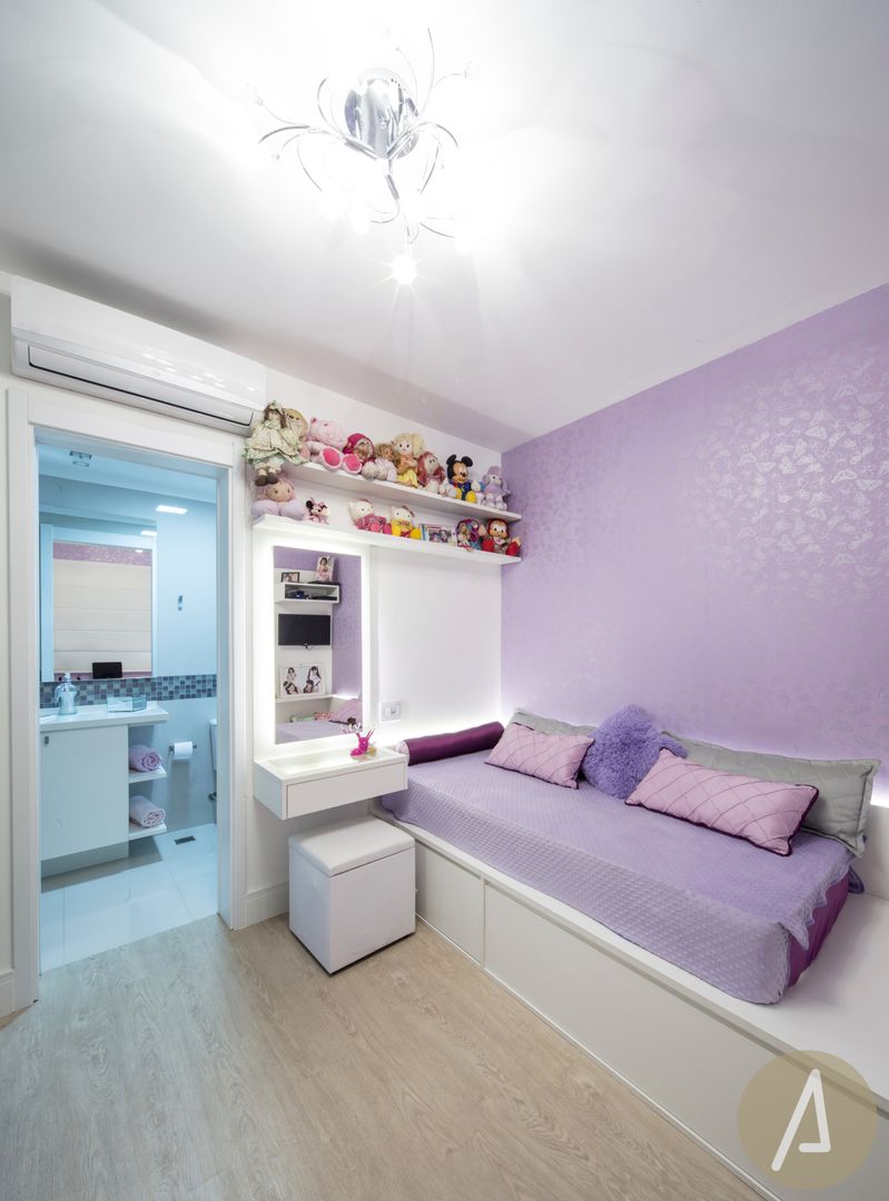 decoração de quarto roxo