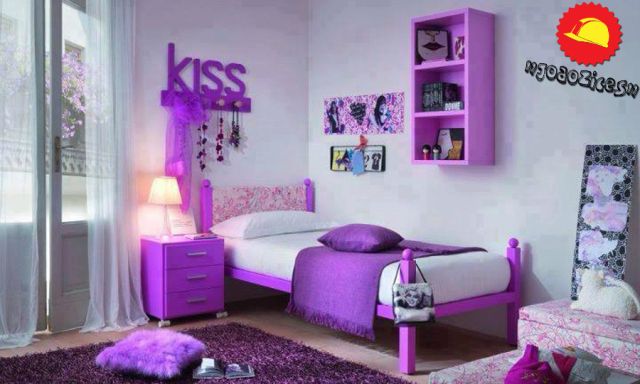 ideias de decoração de quarto roxo para inspiração