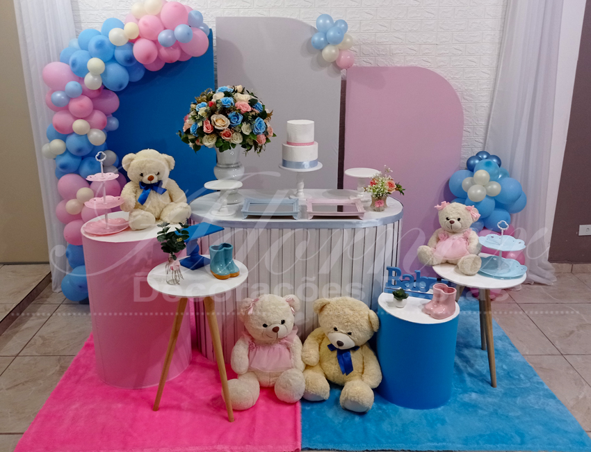 decoração chá revelação pegue e monte