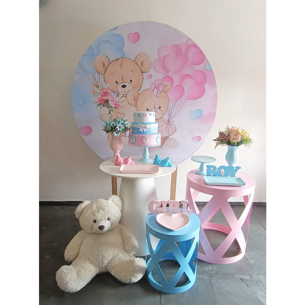 decoração chá revelação boho chic