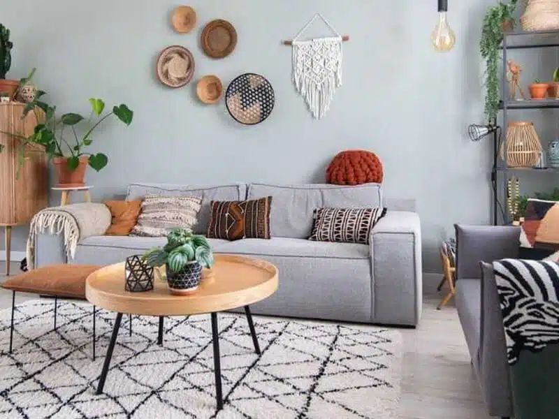 sala boho chic moderna