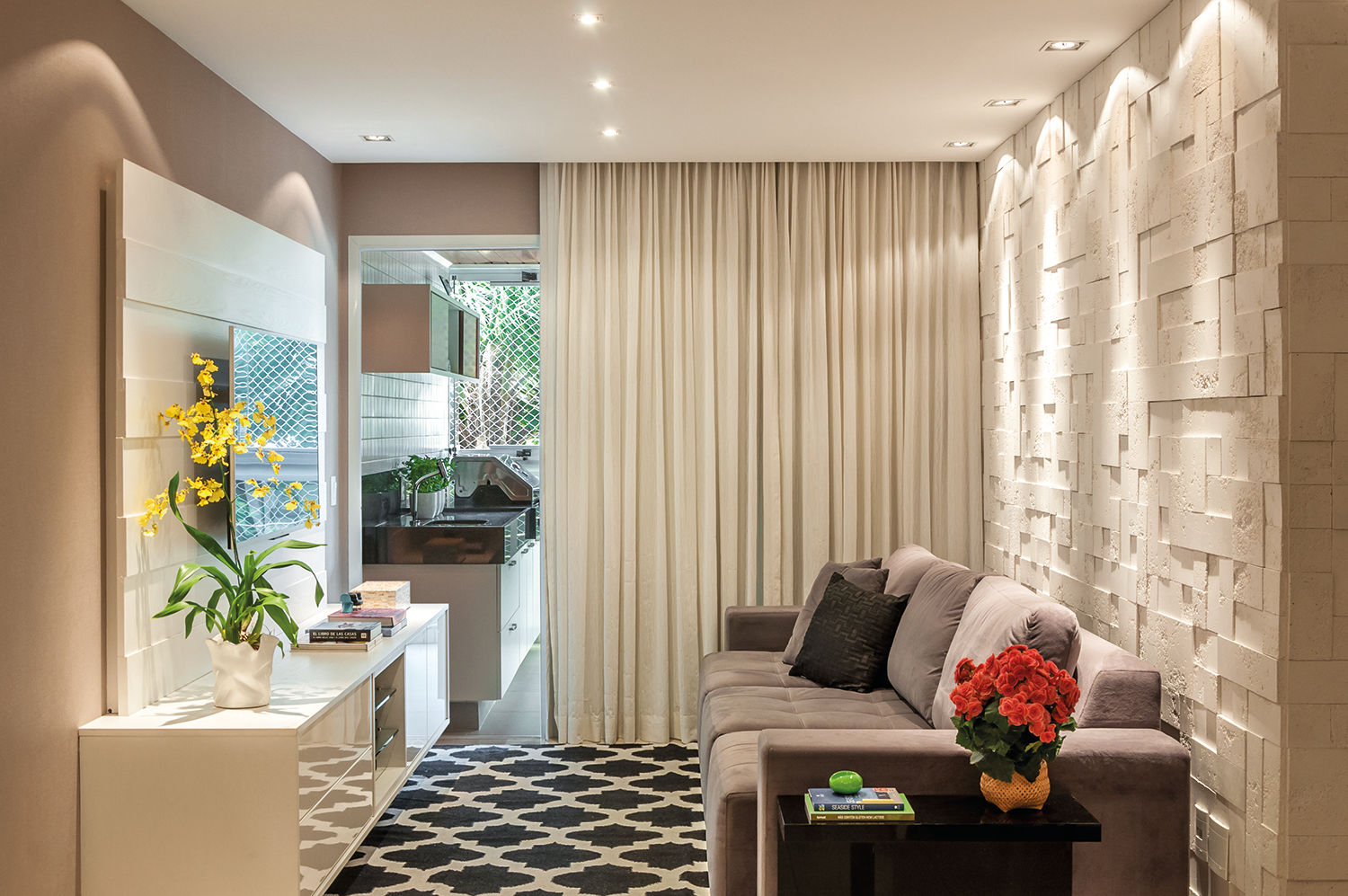 ideias de decoração com gesso na sala