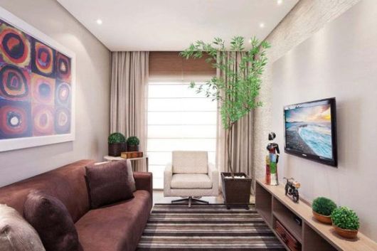 decoração de sala com gesso 3d