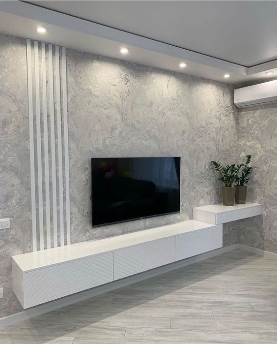 decoração de sala pequena com gesso