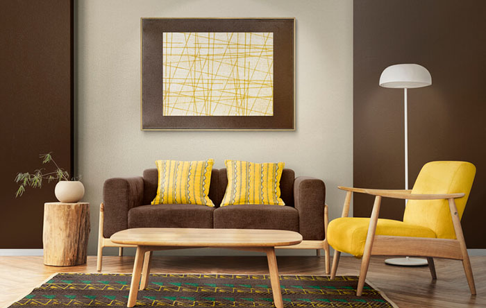 como escolher almofadas para sofá marrom escuro