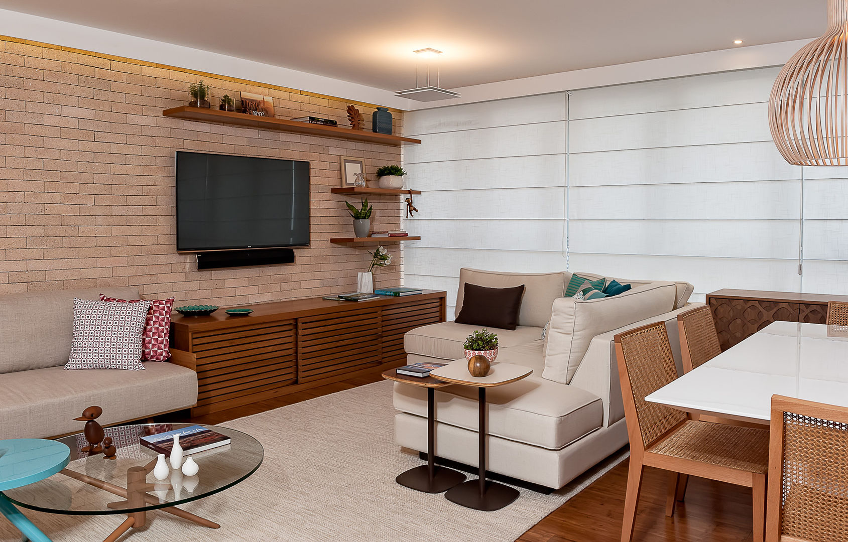 decoração minimalista sala apartamento