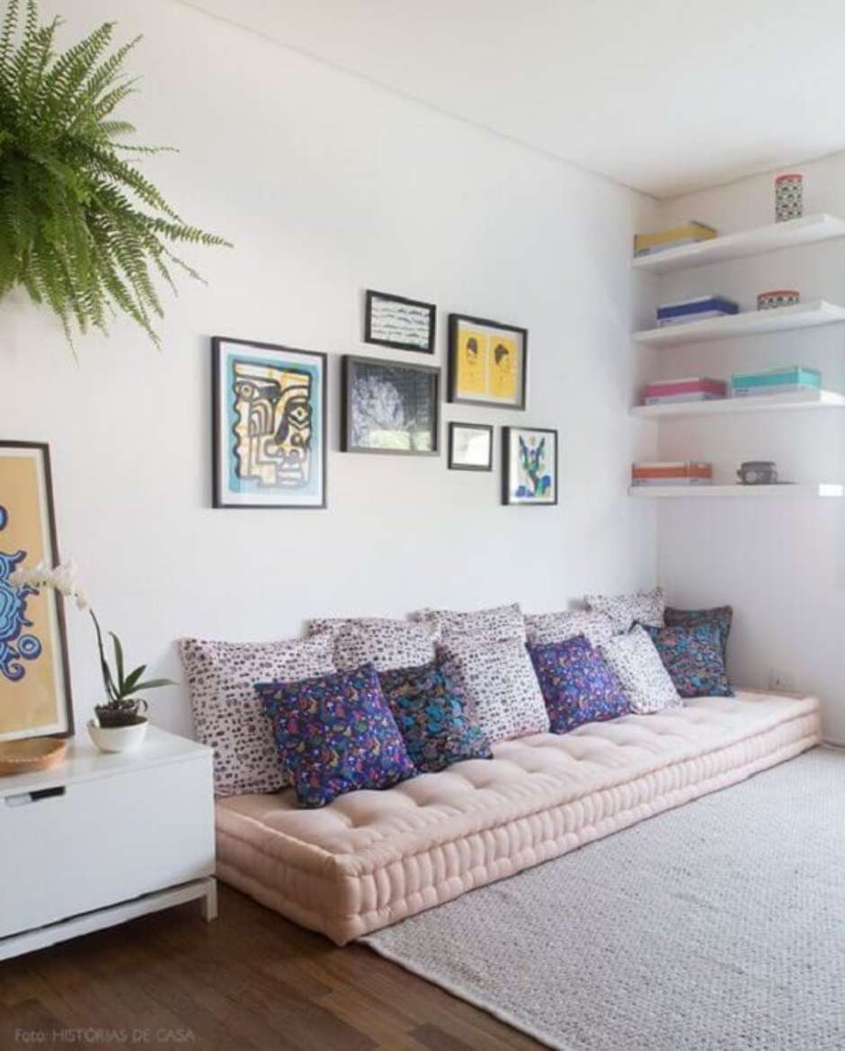 decoração sala grande minimalista barata