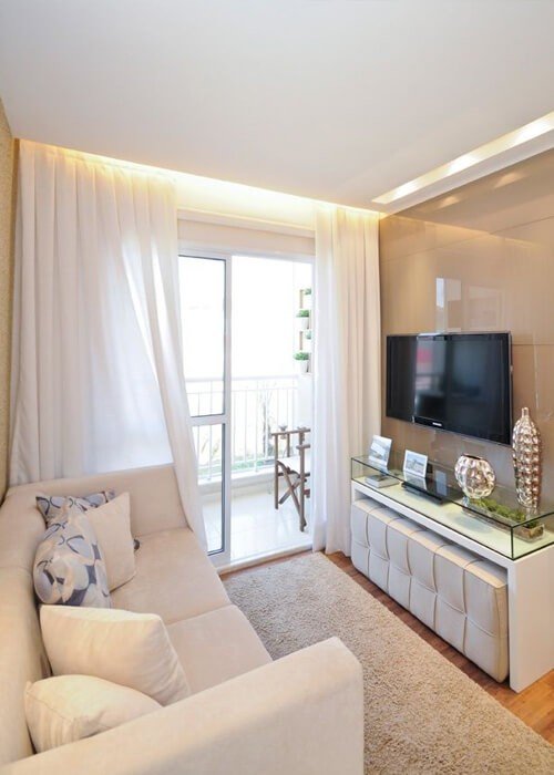 ideias criativas para decorar sala de apartamento pequeno