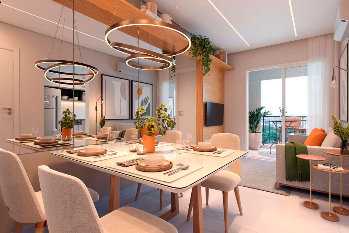 sala de apartamento pequeno vs sala de apartamento médio