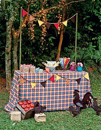decoração de festa junina na roça simples