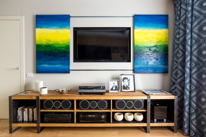 ideias criativas para decorar parede de tv