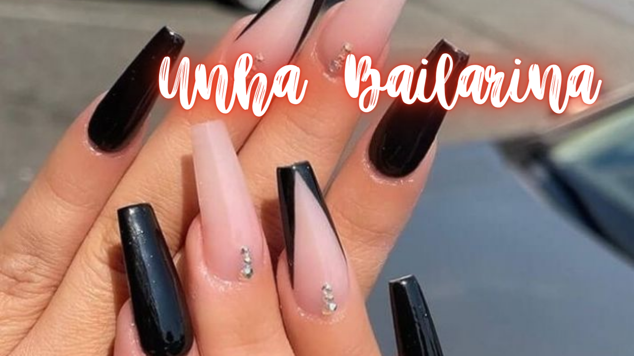 unha bailarina preta com desenhos