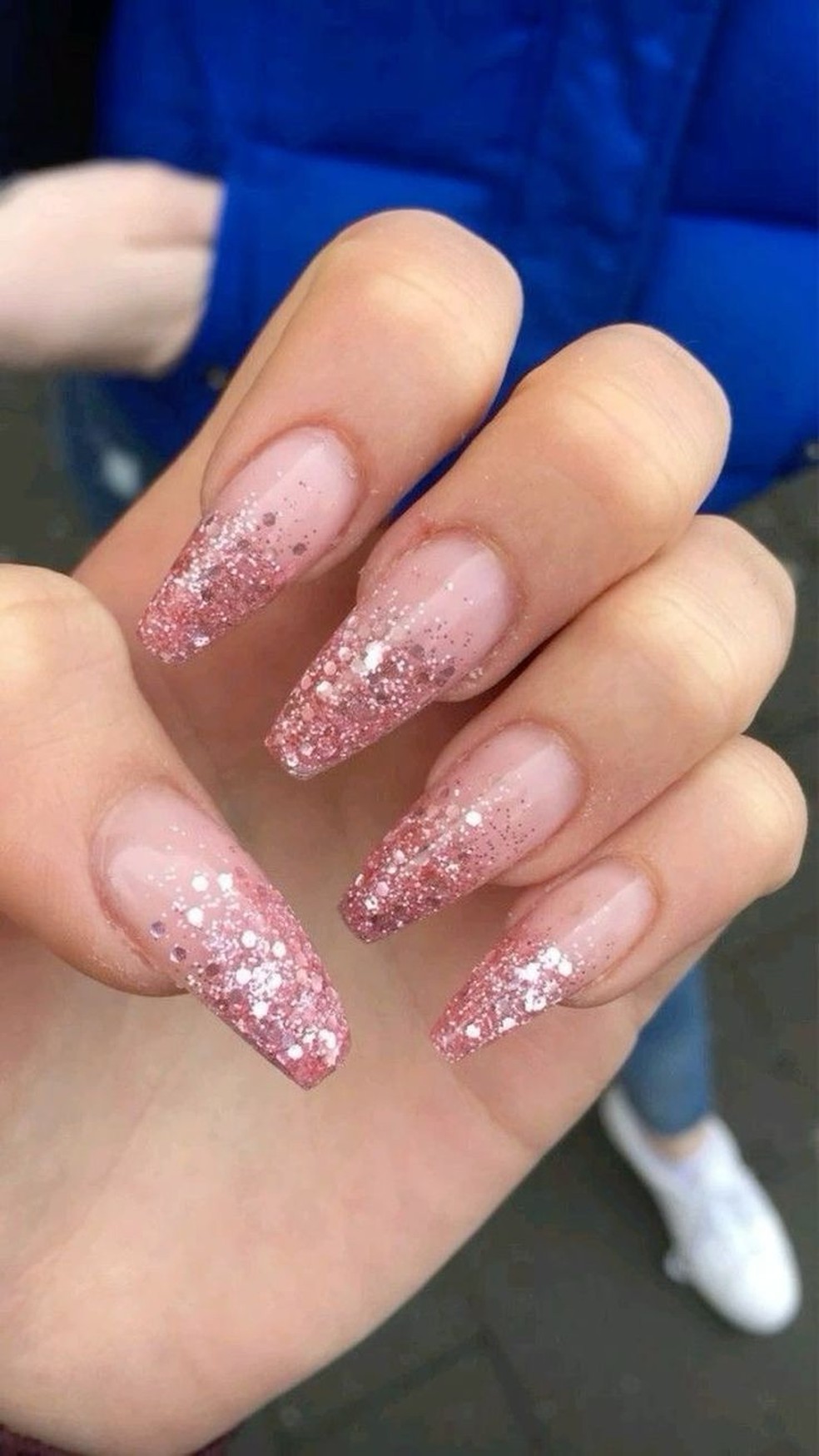 decoração de unha com glitter